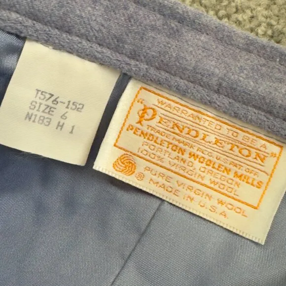 - Pendleton Pleated Pure Virgin Wool Long Skirt Winter Vintage Sz 6  - 1I2269