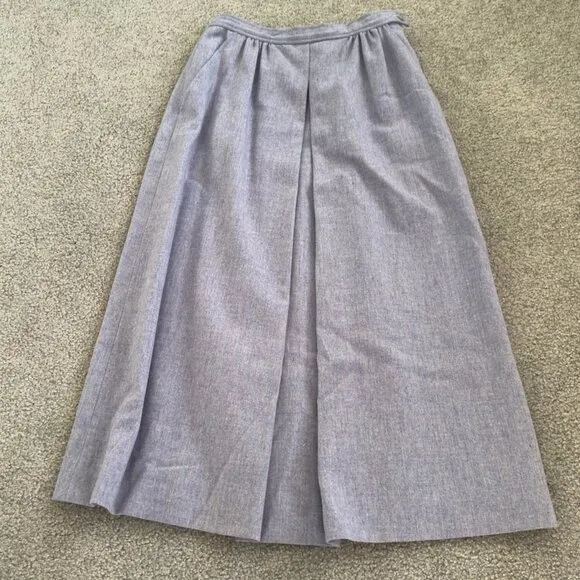 - Pendleton Pleated Pure Virgin Wool Long Skirt Winter Vintage Sz 6  - 1I2269