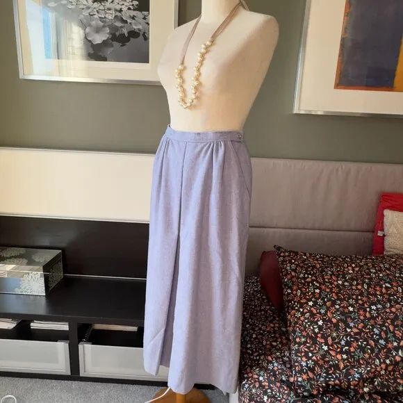 - Pendleton Pleated Pure Virgin Wool Long Skirt Winter Vintage Sz 6  - 1I2269