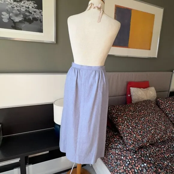- Pendleton Pleated Pure Virgin Wool Long Skirt Winter Vintage Sz 6  - 1I2269