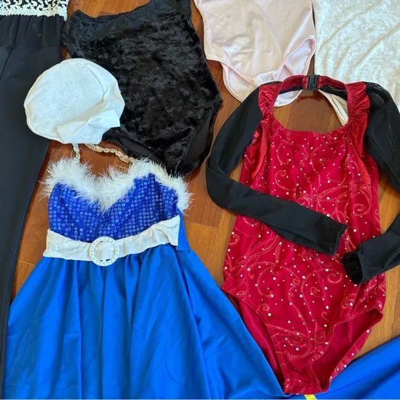 12 Girls Dance Outfits Tap Shoes Leotard Costume Ballet Gymnastics Hip Hop Jazz