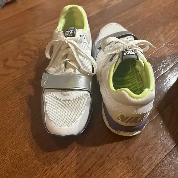 2011 Nike Trainer One Air Max Shoes 8.5 white lime purple