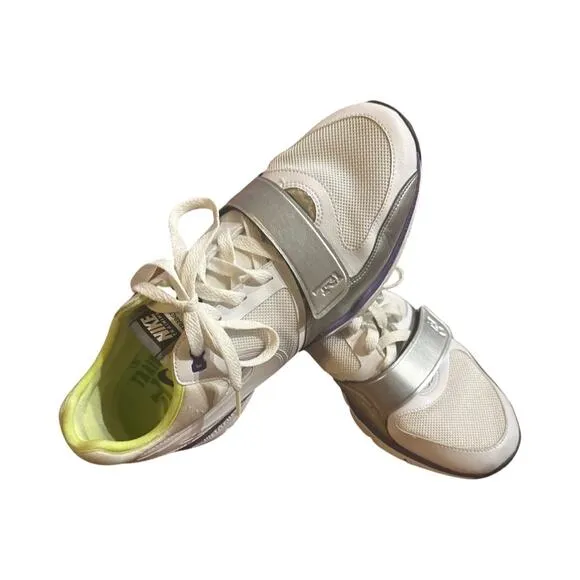 2011 Nike Trainer One Air Max Shoes 8.5 white lime purple