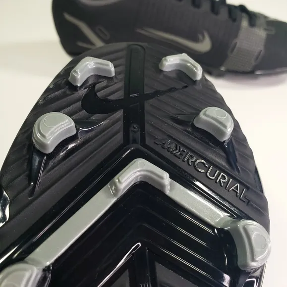 5Y Nike Mercurial Junior Youth Vapor 14 club FG MG GS Black Grey Soccer cleats