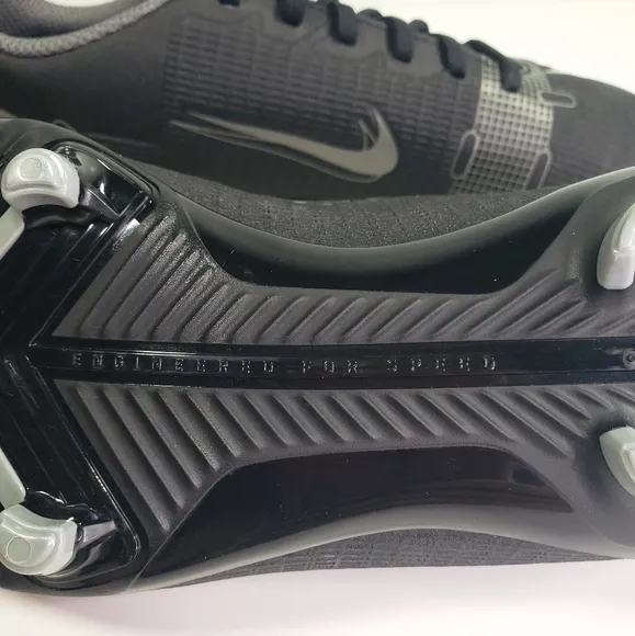 5Y Nike Mercurial Junior Youth Vapor 14 club FG MG GS Black Grey Soccer cleats