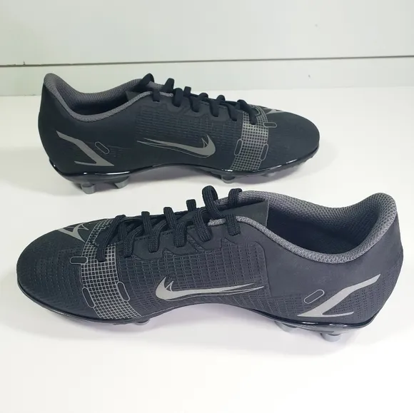 5Y Nike Mercurial Junior Youth Vapor 14 club FG MG GS Black Grey Soccer cleats