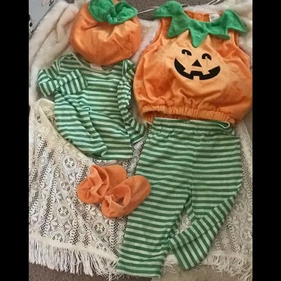 6 Piece Baby Pumpkin Halloween Costume