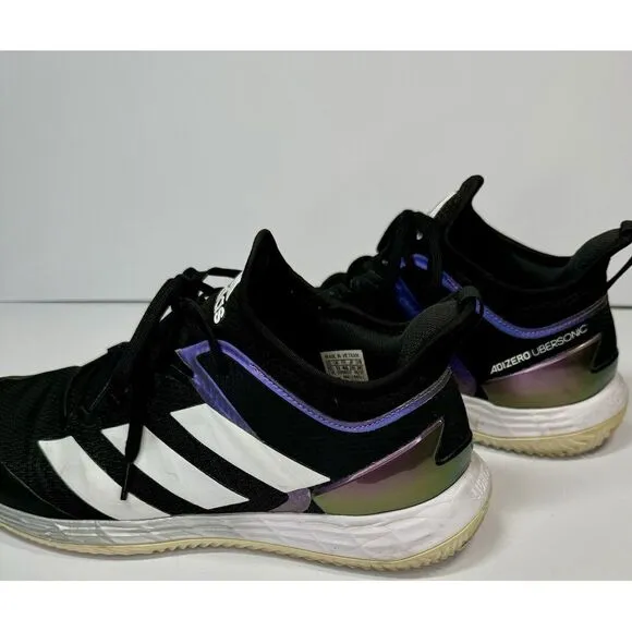 Adidas Adizero Ubersonic‎ 4 CLAY Black Iridescent Tennis FX1372 Sz 11.5 Mens