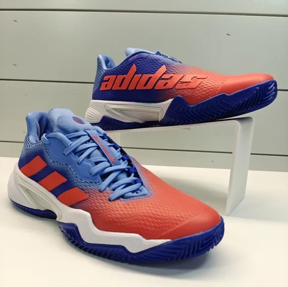 Adidas Barricade Clay Lucid Blue Solar Red HQ8424 Tennis shoes Sneakers Men's 8