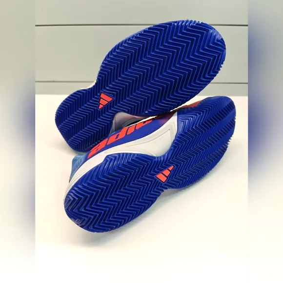 Adidas Barricade Clay Lucid Blue Solar Red HQ8424 Tennis shoes Sneakers Men's 8