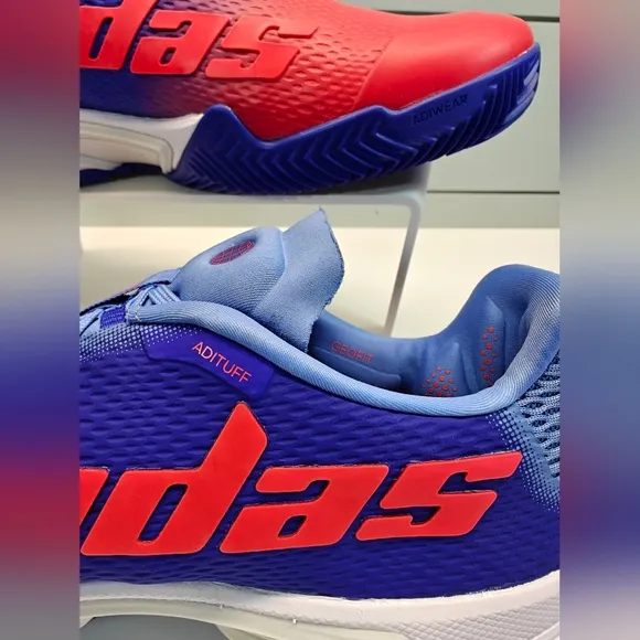 Adidas Barricade Clay Lucid Blue Solar Red HQ8424 Tennis shoes Sneakers Men's 8