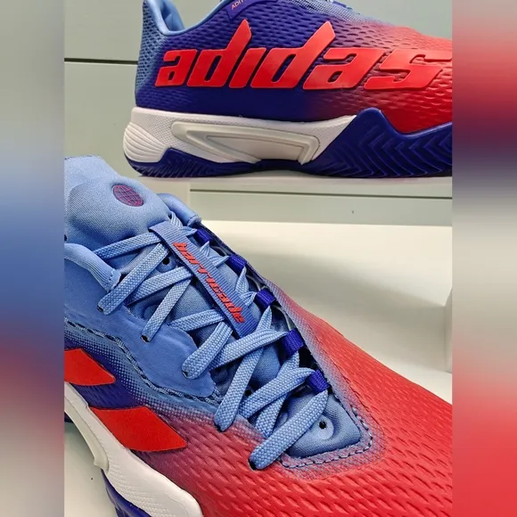 Adidas Barricade Clay Lucid Blue Solar Red HQ8424 Tennis shoes Sneakers Men's 8