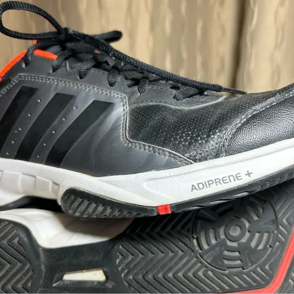 Adidas Barricade Court M Men's 10.5 B23042 Adiprene  Black Orange Athletic Shoes