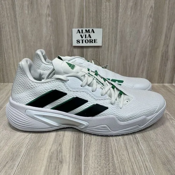 Adidas Barricade Grass Tennis Shoes White Green Black Men’s Size 12
