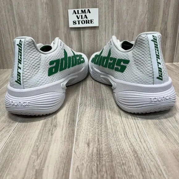 Adidas Barricade Grass Tennis Shoes White Green Black Men’s Size 12
