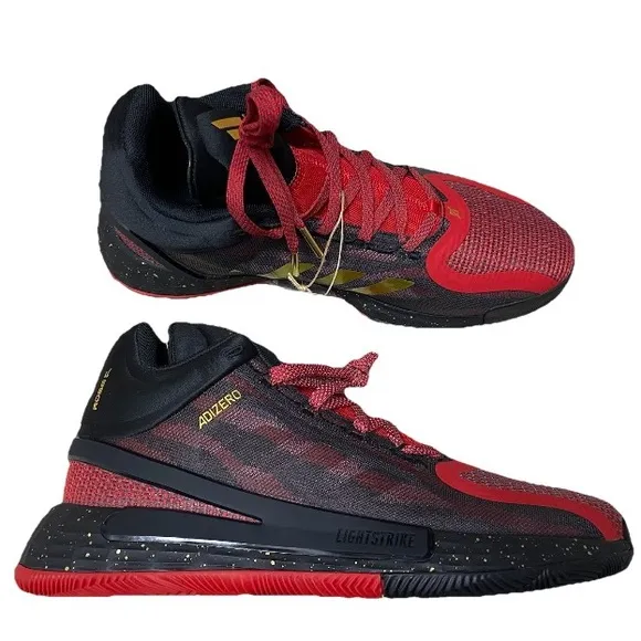 Adidas basketball shoes men’s 10 Derrick Rose 11 Red black sneakers nwt
