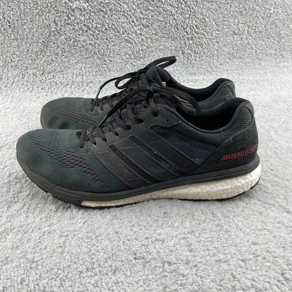 Adidas Boston 7 Distance Running Shoes Men's 10 Black Jogging Athletic Trail Gym
