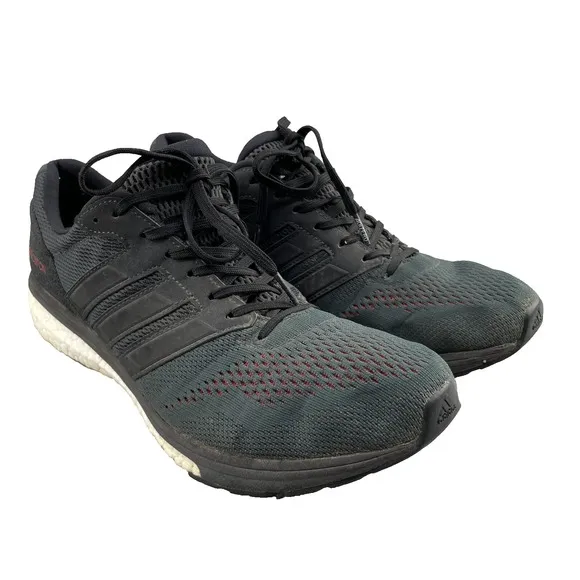 Adidas Boston 7 Distance Running Shoes Men's 10 Black Jogging Athletic Trail Gym