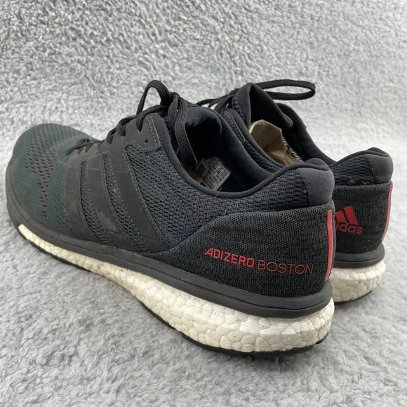 Adidas Boston 7 Distance Running Shoes Men's 10 Black Jogging Athletic Trail Gym