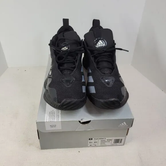 Adidas Court Vision Shoes Mens Sz 11.5 GY0691 Black Sneakers Athletic Sports