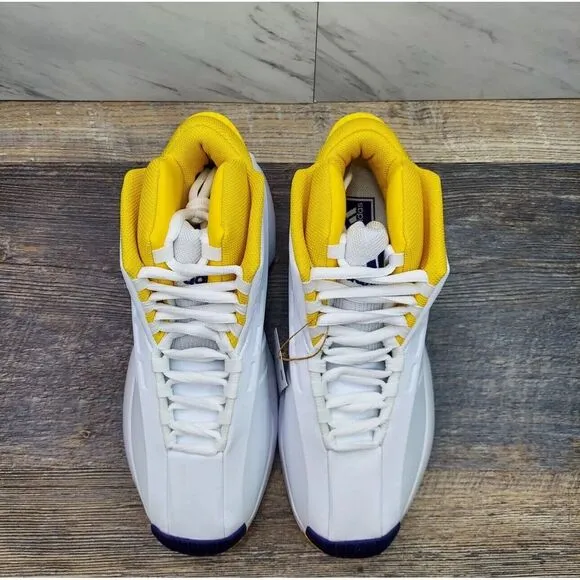 Adidas Crazy‎ 1 Lakers Home 2022 Kobe Bryant White Yellow Purple Mens Size 9.5