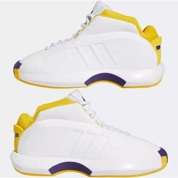 Adidas Crazy‎ 1 Lakers Home 2022 Kobe Bryant White Yellow Purple Mens Size 9.5