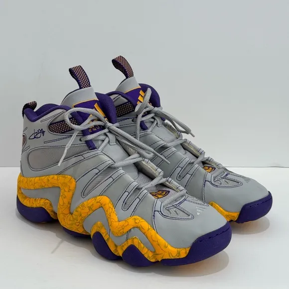 Adidas Crazy 8 Jeremy Lin PE Lakers Grey/Purple Men’s Rare Kobe Sneakers  -10