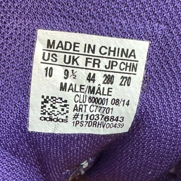 Adidas Crazy 8 Jeremy Lin PE Lakers Grey/Purple Men’s Rare Kobe Sneakers  -10