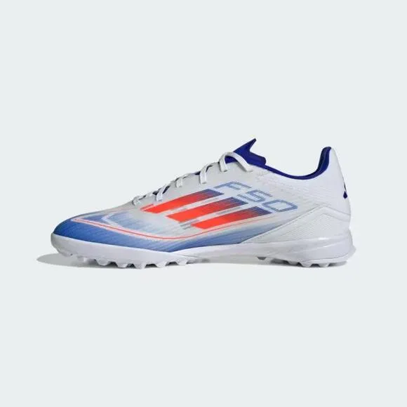 Adidas F50 League IF1343 Unisex White Solar Red Blue Turf Soccer Shoes TF2627