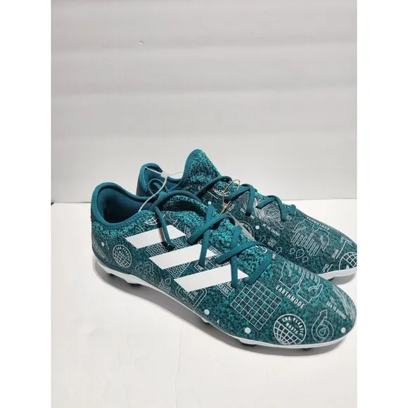 Adidas Gamemode Knit PB FG Mens Soccer Cleats Shoes Aqua Blue Athletic Size 5.5