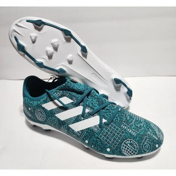 Adidas Gamemode Knit PB FG Mens Soccer Cleats Shoes Aqua Blue Athletic Size 5.5