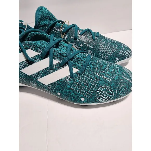 Adidas Gamemode Knit PB FG Mens Soccer Cleats Shoes Aqua Blue Athletic Size 5.5