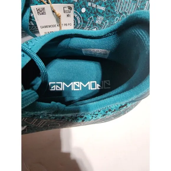 Adidas Gamemode Knit PB FG Mens Soccer Cleats Shoes Aqua Blue Athletic Size 5.5