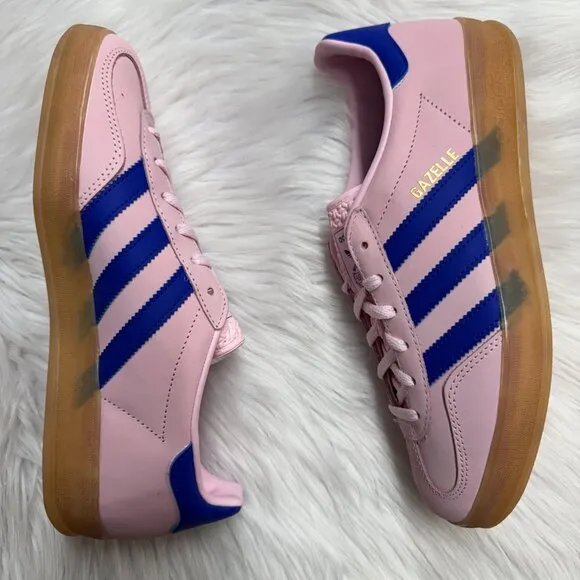 Adidas Gazelle Indoor Low Womens Casual Shoes Pink Blue JI1371 NEW Multi Sz