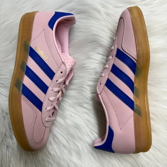 Adidas Gazelle Indoor Low Womens Casual Shoes Pink Blue JI1371 NEW Multi Sz