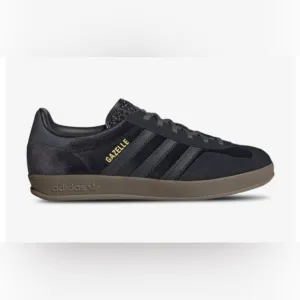 Adidas Gazelle Indoor Sneakers in Black/Grey/Carbon Velvet