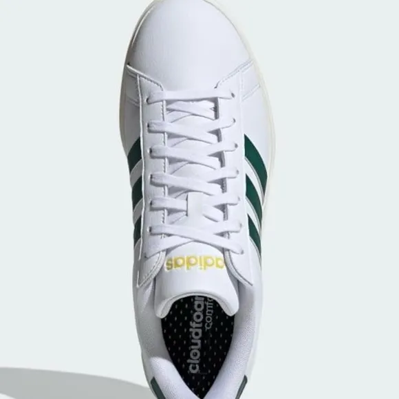 Adidas Grand Court 2.0 NWT white &amp; green men’s 12 shoes