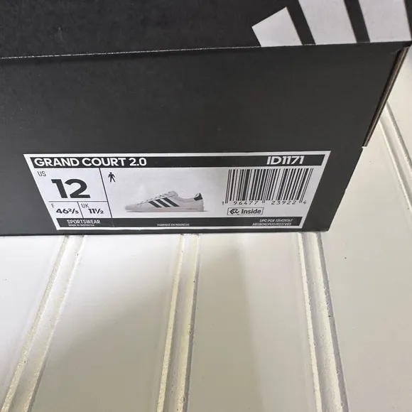 Adidas Grand Court 2.0 NWT white &amp; green men’s 12 shoes