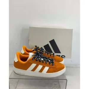 adidas Grand Court Alpha 00s Orange &amp; White Lace-Up Tennis Shoe Sneakers Sz. 10