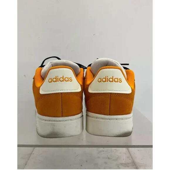 adidas Grand Court Alpha 00s Orange &amp; White Lace-Up Tennis Shoe Sneakers Sz. 10
