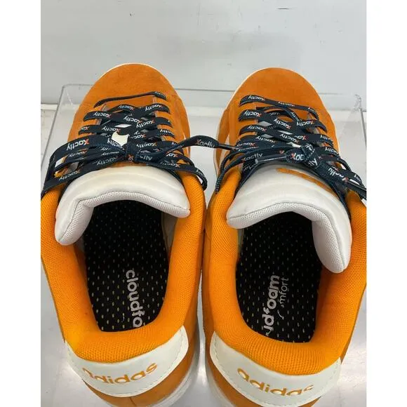 adidas Grand Court Alpha 00s Orange &amp; White Lace-Up Tennis Shoe Sneakers Sz. 10