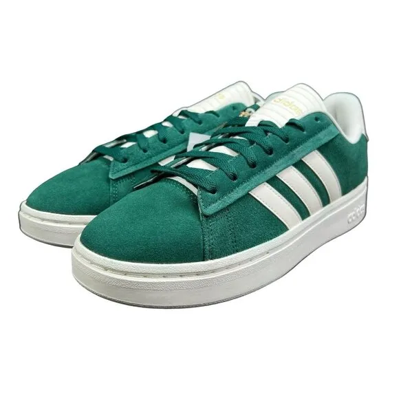 Adidas Grand Court Alpha Collegiate Green White Gold Shoes ID8853 Women's Sz 11