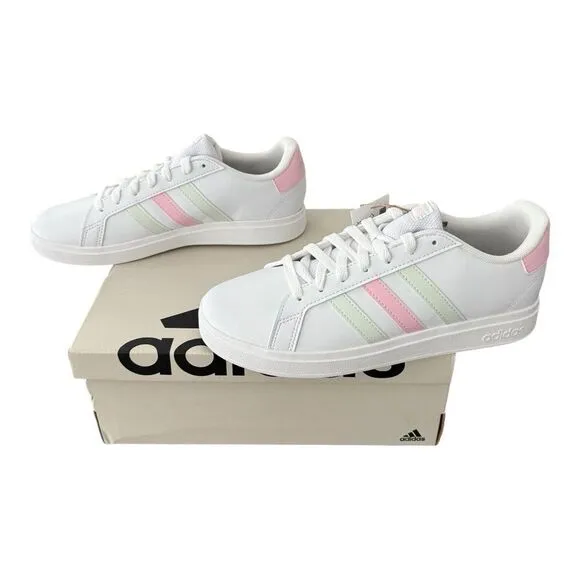 Adidas Grand Court 2.0 Big Kids Youth Size 6 IH4886 White Pink Green