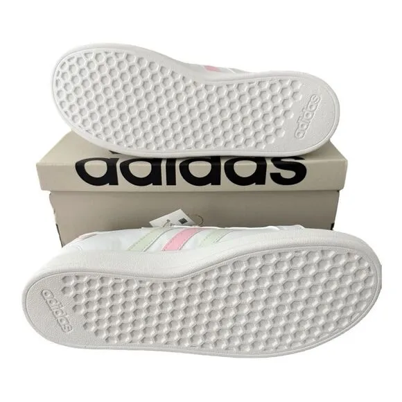Adidas Grand Court 2.0 Big Kids Youth Size 6 IH4886 White Pink Green