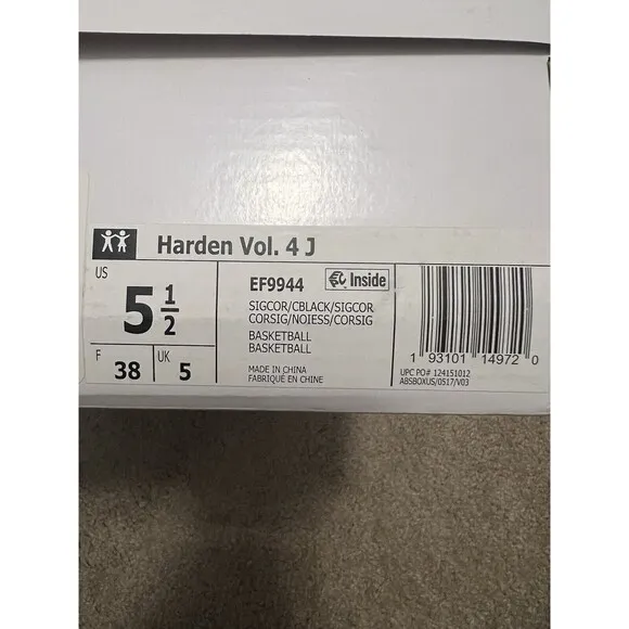 Adidas Harden 4 Gila Monster EF9944 Size Men/Youth 5.5 Womens 7w New