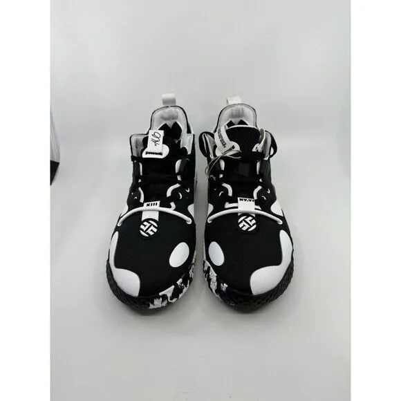 ADIDAS HARDEN VOL. 6 BLACK WHITE JAMES HARDEN GV8704 SIZE 8.5 BASKETBALL NEW