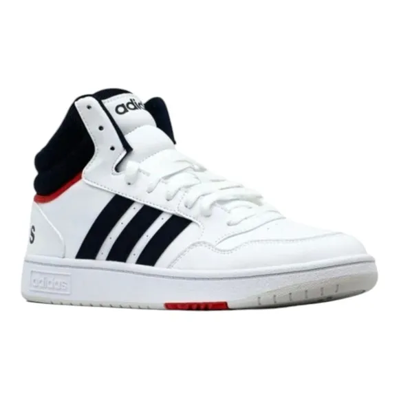 Adidas Hoops 3.0 Mid Mens Shoes Size 11 Color Cloud White/Legend Ink/Vivid Red