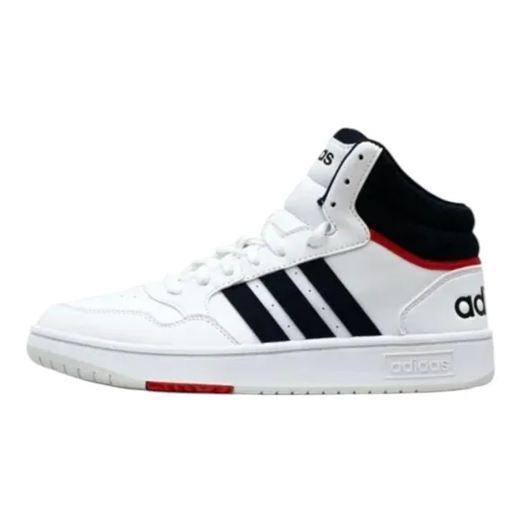 Adidas Hoops 3.0 Mid Mens Shoes Size 11 Color Cloud White/Legend Ink/Vivid Red
