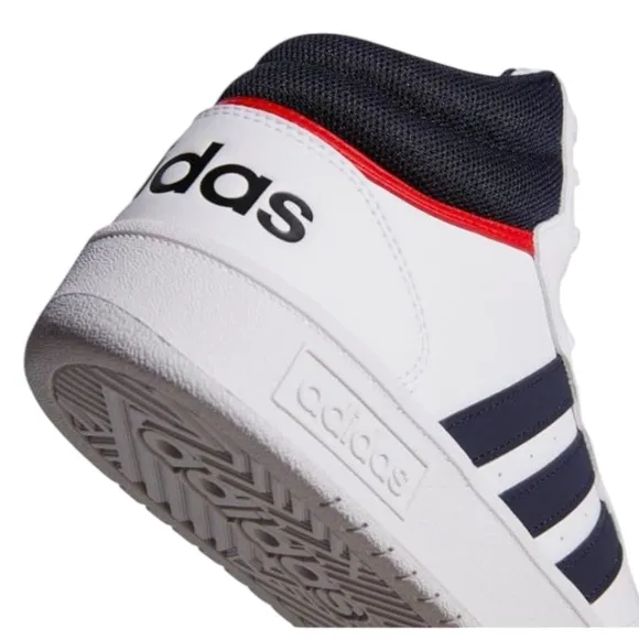 Adidas Hoops 3.0 Mid Mens Shoes Size 11 Color Cloud White/Legend Ink/Vivid Red