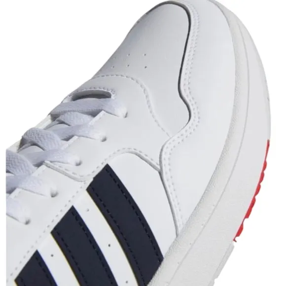 Adidas Hoops 3.0 Mid Mens Shoes Size 11 Color Cloud White/Legend Ink/Vivid Red
